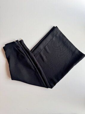 Aritzia WILFRED Lalemant Black Basketweave Wide Leg Culottes Crop Pants, Size 0